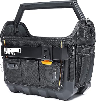 ToughBuilt - Large 16" Tool Tote - Hardbody Construction with Rivet Pocket Panels - Full - TB-CT-82-16