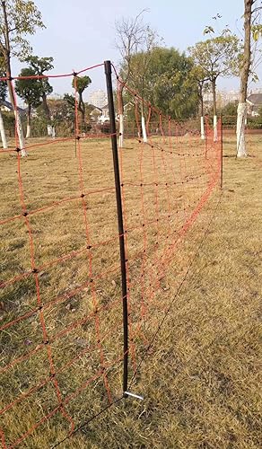Miniatura 6 de Petween Red eléctrica para cercas para ovejas corderos cabras aves de corral grandes perros 35 pulgadas de alto x 164 pies de largo 14 postes 2 púas
