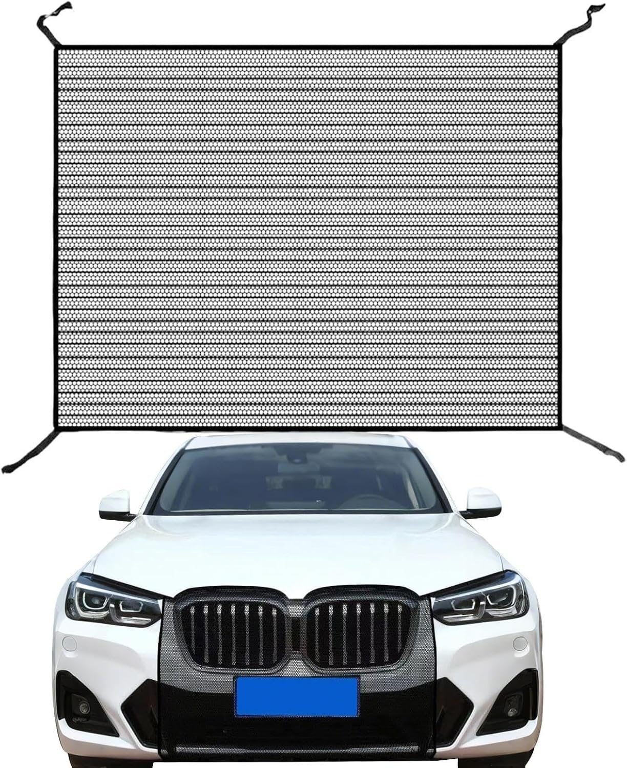 QIZUN Front Grille Bug Screen for Hyundai Nexo 2018-, Fine Mesh Insect Net Radiator Protector Anti Debris Filter Auto Accessories