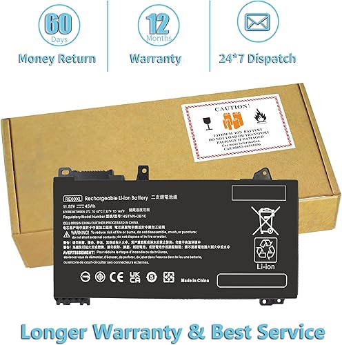 Miniatura 3 de Bovekeey RE03XL - Batería L32656-005 11.55V 45Wh para HP ProBook 430 440 445 450 455R G6 G7, HP ZHAN 66 Pro 14 15 G2 G3 Notebooks L32407-2B1