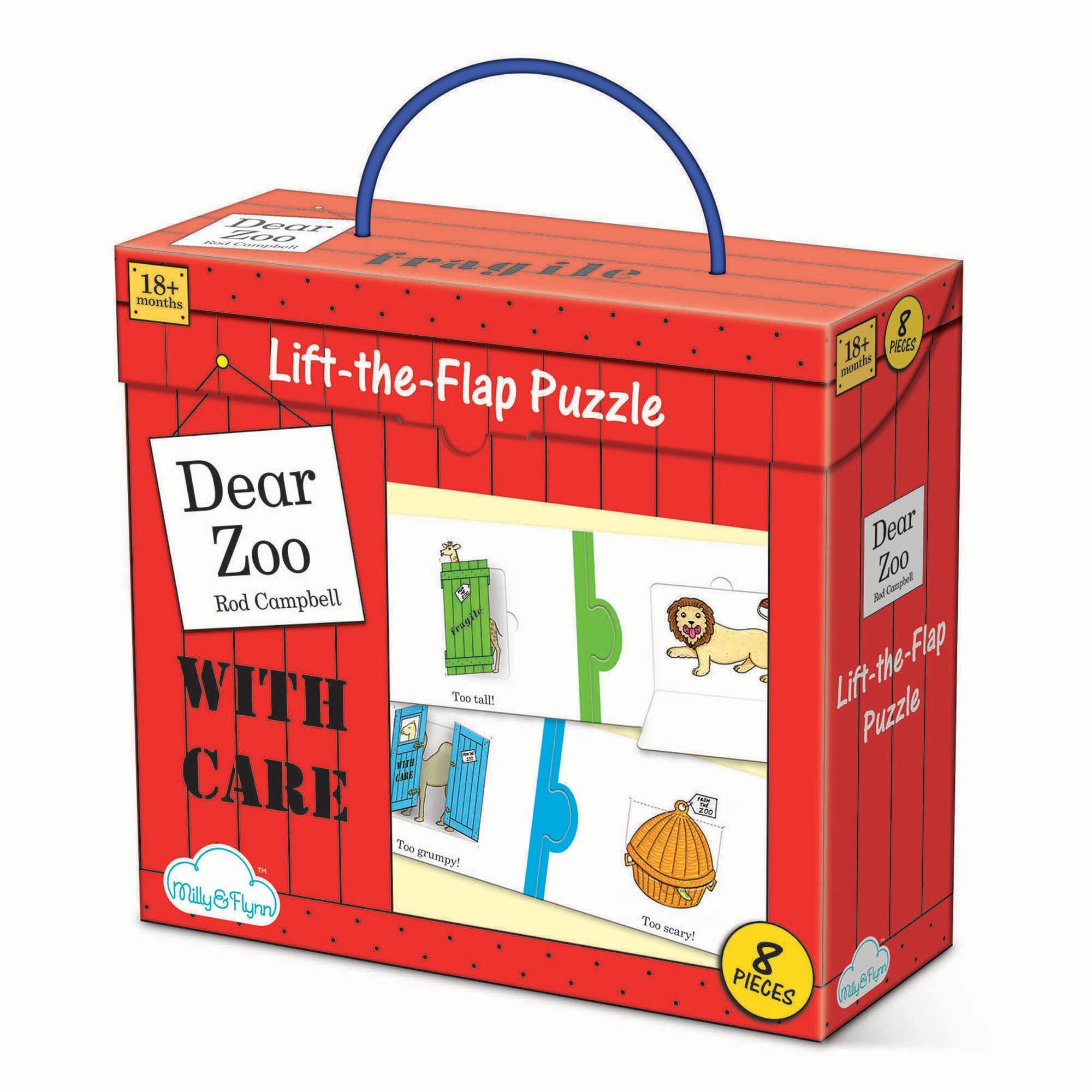 Milly & Flynn Dear Zoo Lift The Flap Puzzle, Multicoloured
