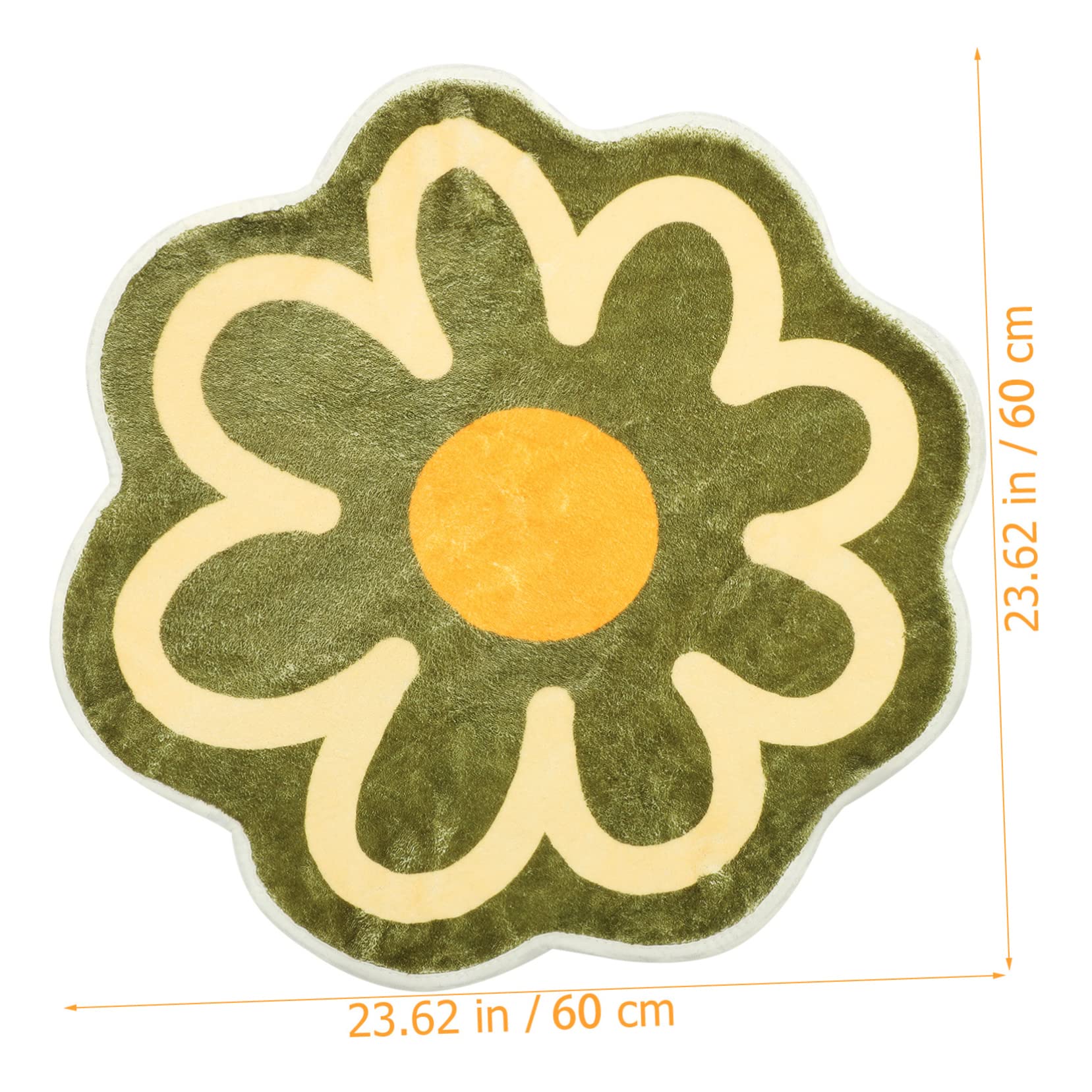 Grüne Blumenförmige Badematte aus Polyester mit Wasserabsorption und Rutschfestigkeit für Badezimmer und Flur Dekorative Fußmatte 60x60cm