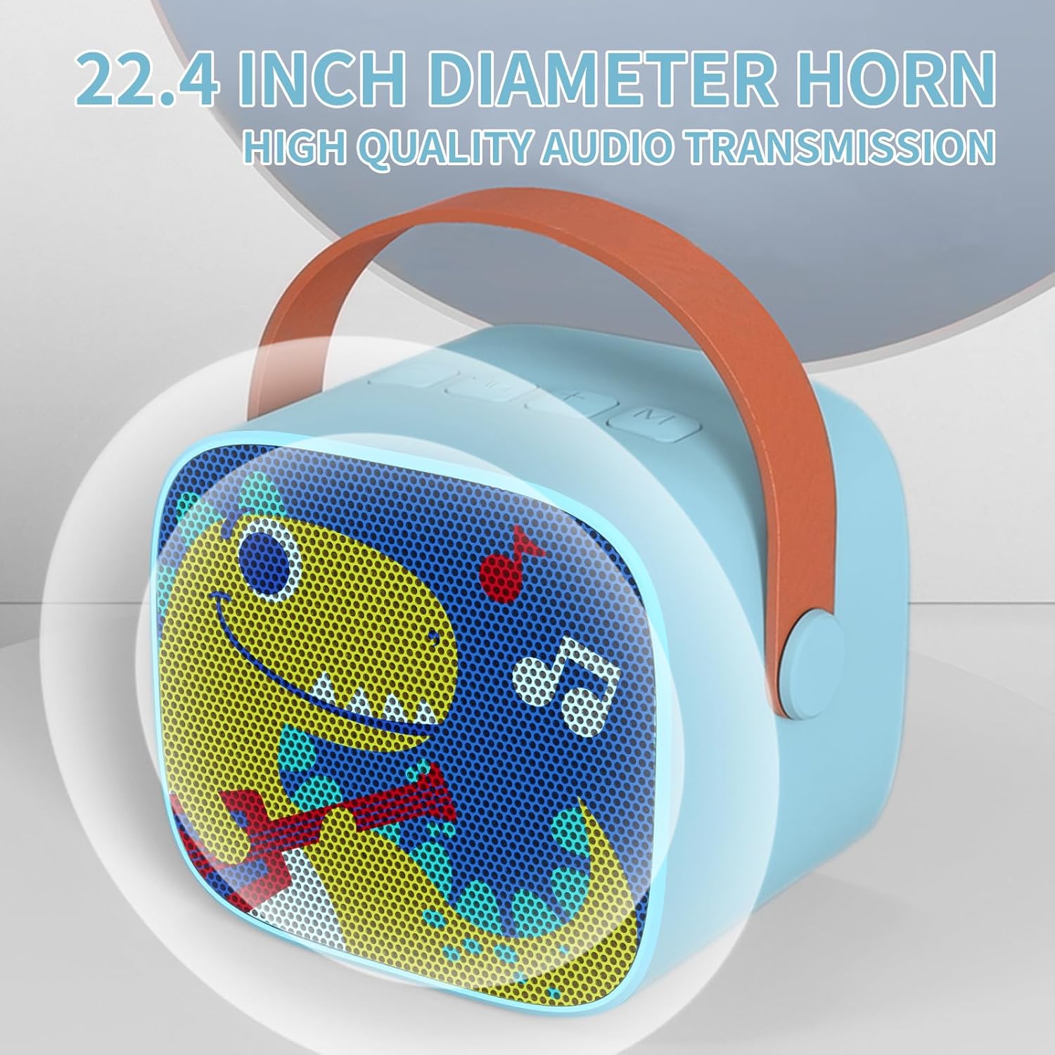 Dinosaur Karaoke Machine for Kids,Portable Bluetooth Speaker with Wireless Microphone,Kids Music Player Toys for Boys,3,4, 5, 6, 7, 8+ Years Old, Teens Birthday (Yellow Dinosaur)