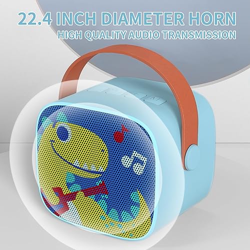 Miniatura 4 de Máquina de karaoke de dinosaurios para niños, altavoz Bluetooth portátil con micrófono inalámbrico, juguetes para niños de 3, 4, 5, 6, 7, 8 años en