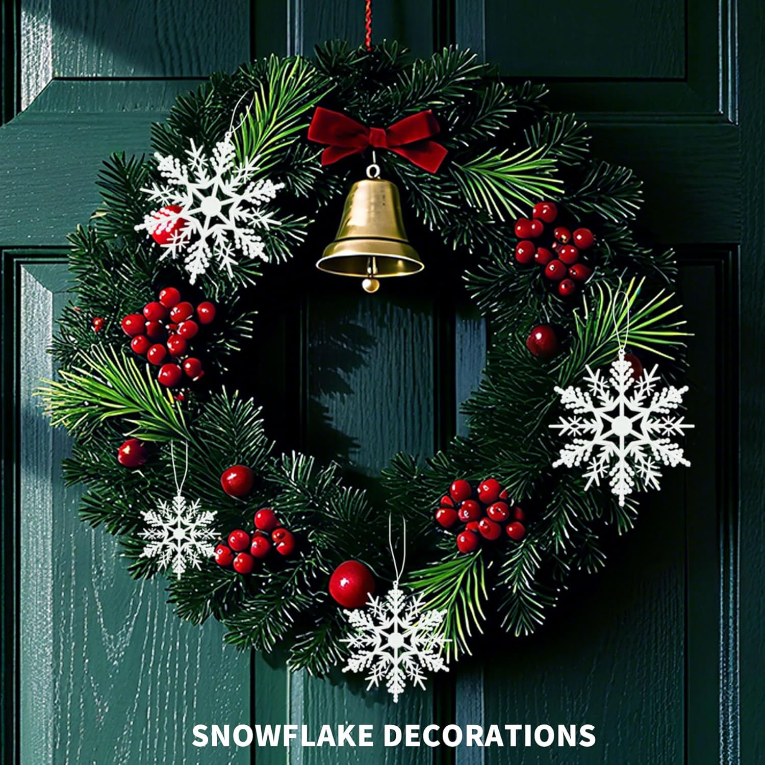 Snowflake Decorations 24 Pcs Snowflake Ornaments for Tree Snowflakes Christmas Tree Decorations for Christmas Embellishments and Winter Party DIY Craft Decoration - Image 6