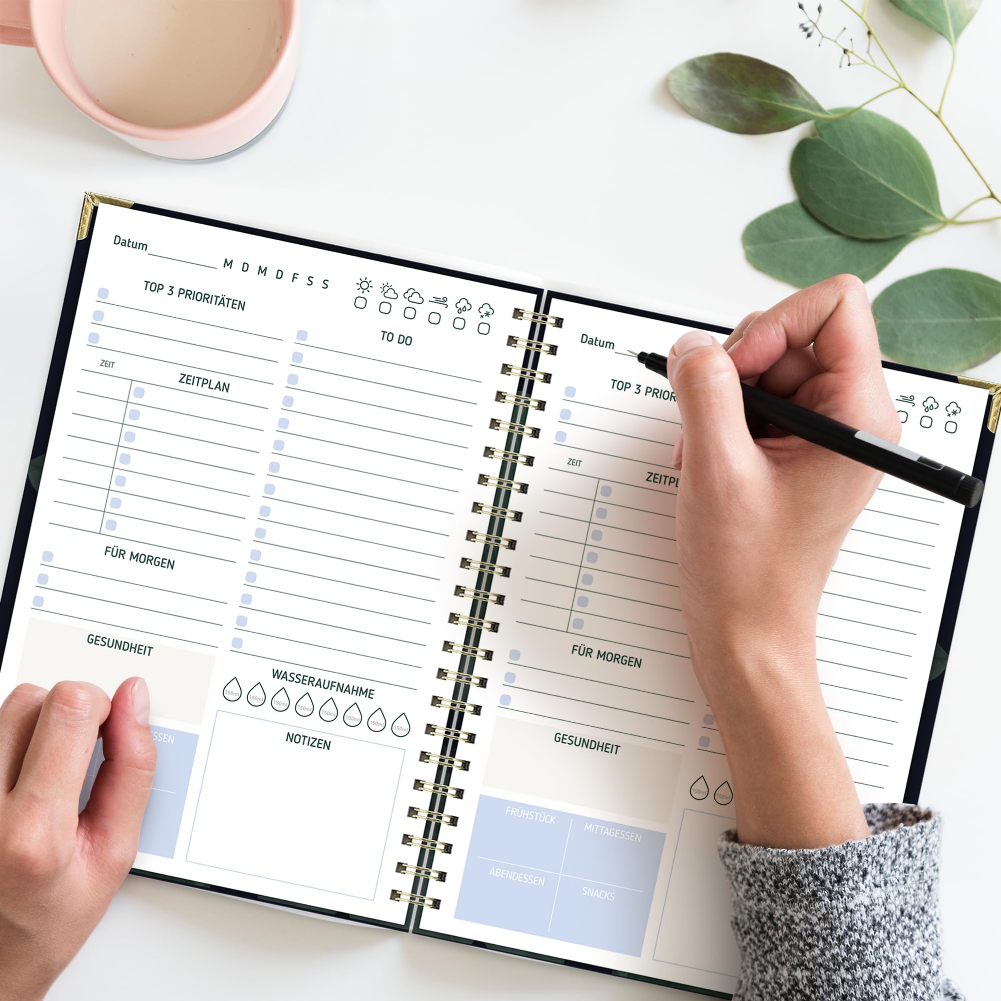 BIROYAL A4 To Do Listen Block - 50 Blatt Tagesplaner Undatiert Für Büro & Schule