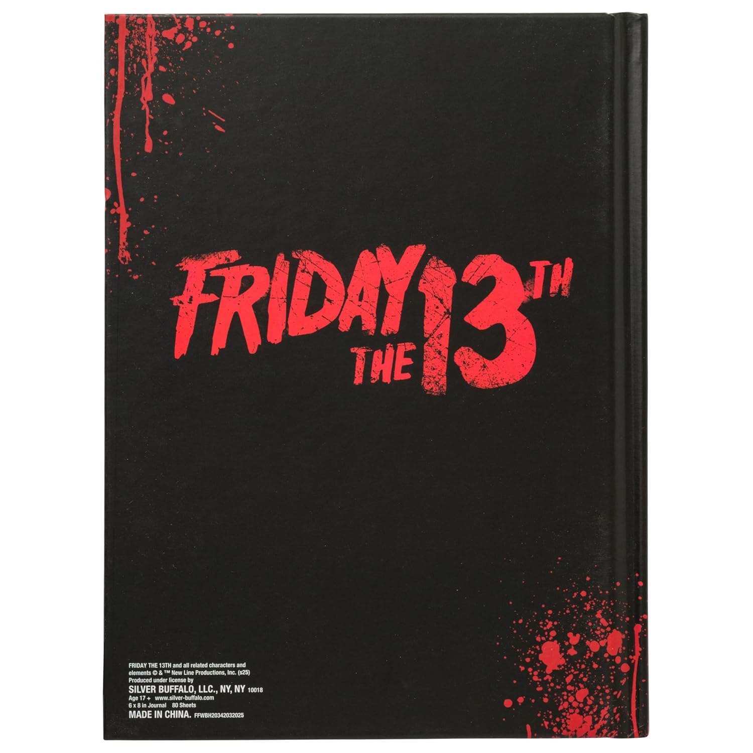 Silver Buffalo Friday the 13th Mask, Hard Cover Notebook, 6.5" x 8.5" image 4