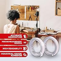 Vista 5 de XFasten Tape Measure with Adhesive Back, 0.5-Inch x 12-Feet (2-Pack) Left to Right Peel and Stick Measuring Ruler Tape for Workbench, Woodworking