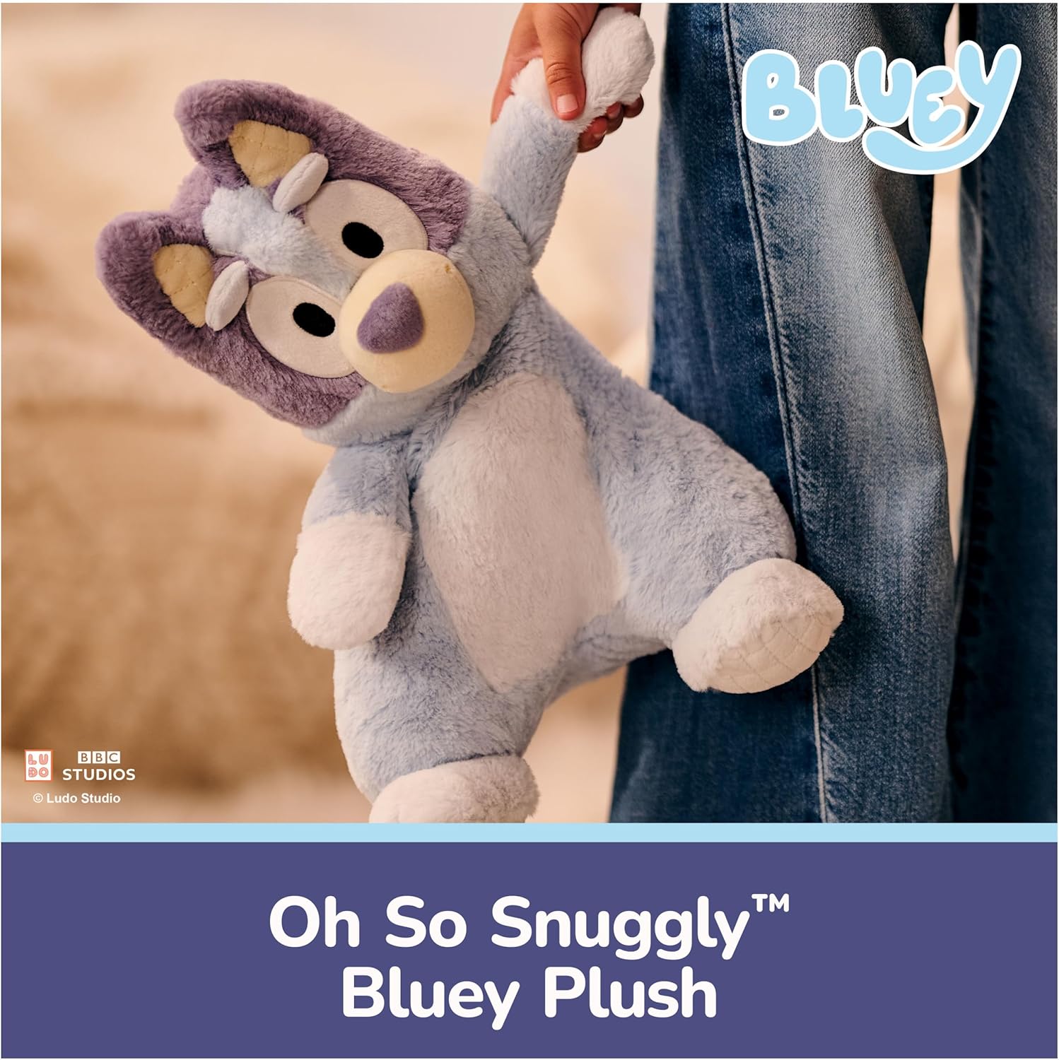GUND Official Bluey Oh So Snuggly Plush, Bluey Plushies, Stuffed Animal Sensory Toy for Babies and Toddlers, Blue, 12.5” - Image 2
