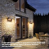Vista 4 de Luces solares impermeables para exteriores, modernas luces solares de pared al aire libre, modelo de aluminio de lujo, lámpara de pared inalámbrica