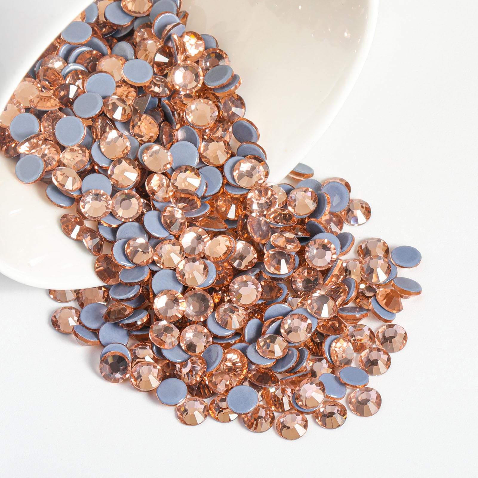 BEADSLAND Hotfix Rhinestones Champagne SS34 (7.0-7.3mm) | Glass Crystal Embellishments for Crafts - main product image