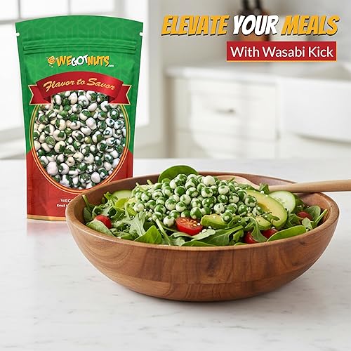 Miniatura 6 de Guisantes de Wasabi verde  Bolsa resellable de 4 libras de guisantes de Wasabi calientes  Snacks de guisantes saludables y frescos  Guisantes de