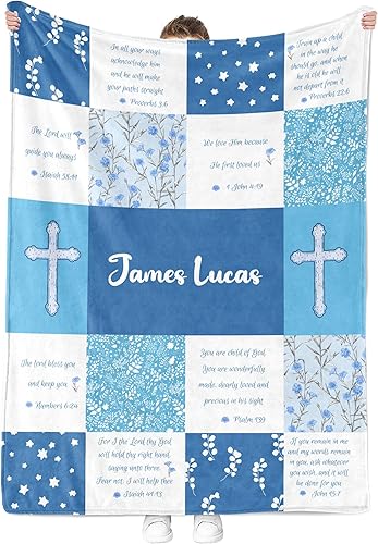 Miniatura 3 de MDPrints - Mantas de bebé personalizadas para niños, manta de bebé personalizada con nombre, regalo de guardería para recién nacidos, forro polar de