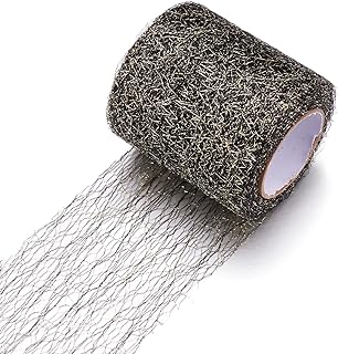 Cheriswelry 20Yards 3Inch Wide Spider Web Lace Net Black Deco Mesh Ribbon Roll Hollow Tulle Fabric Web Ribbon for DIY Gift Flower Packaging Skirt Making Home Decor Crafts - Buy now