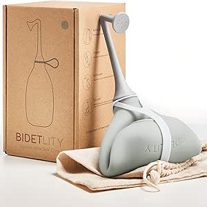 BIDETLITY Doccia Intima 2.0 Portatile - Senza BPA, Sostituto Salviette Umide, Con Borsa