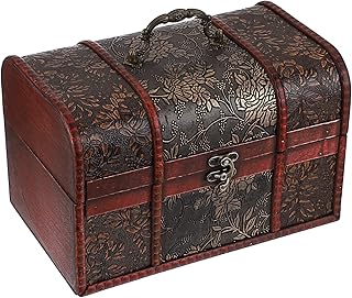 28 Vintage Bathroom Ideas Full of Timeless Charm 170 ELLDOO Vintage Treasure Chest, Pirate Keepsakes Box for Kids Gifts, Wood...