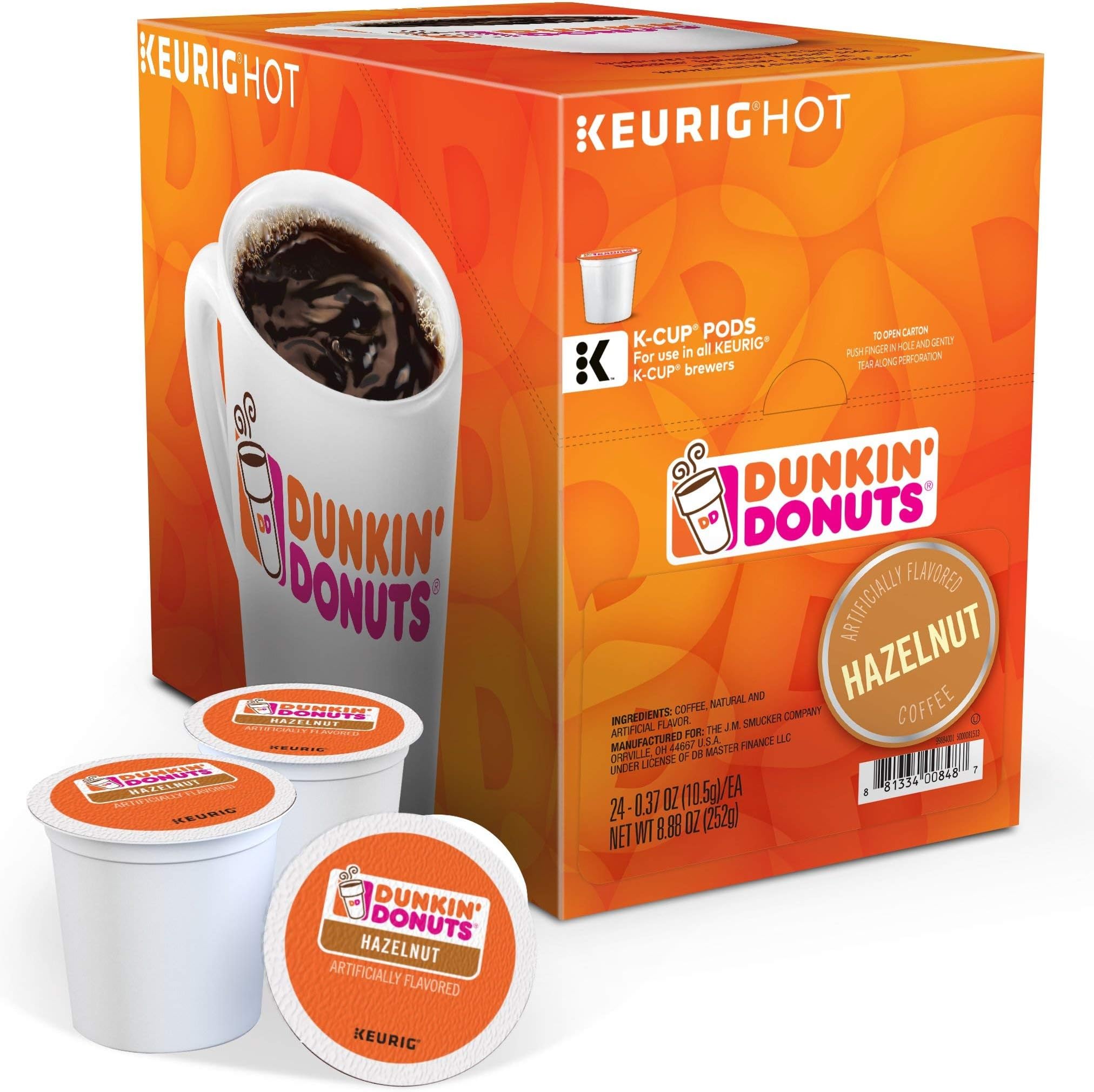 Dunkin' Donuts Hazelnut KCups (96 Count) Grocery