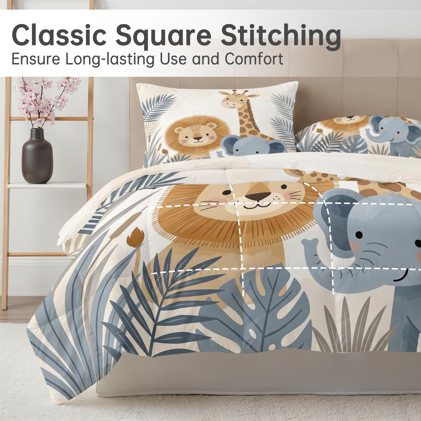 Kinder Safari Bettdecke 200x200cm