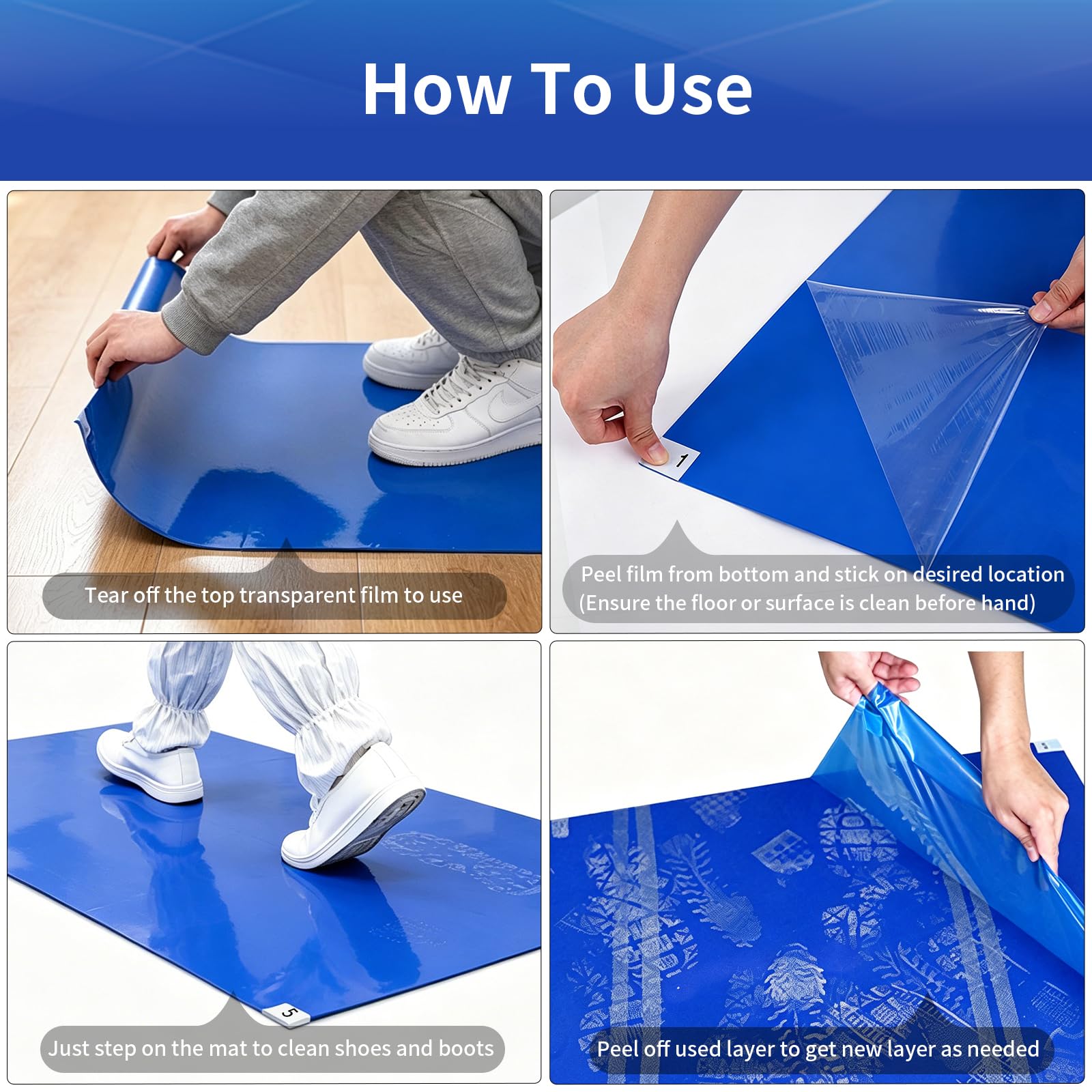 Blue Sticky Mat - 150 Sheets, FREE SHIPPING -4