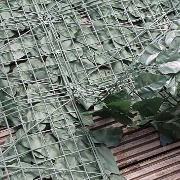 Artificial Ivy Leaf Hedge 1m x 3m Screening Panels On Roll Privacy Garden Fence