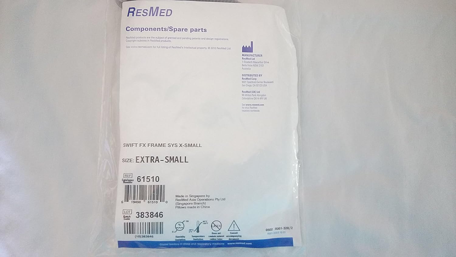 ResMed Swift FX Replacement Frame System (Without Headgear) - X-Small