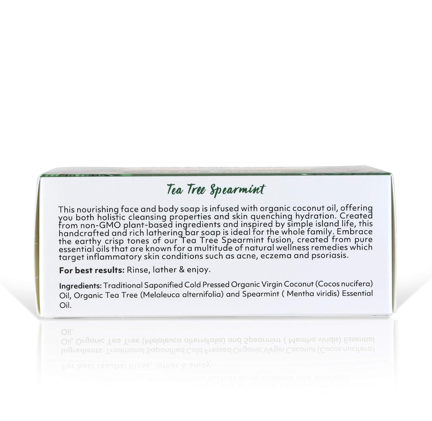 Coco Fiji Soap Bar for Face and Body Infused With Organic Coconut Oil, Tea Tree Spearmint, Essential Oil, Natural Soap for Moisturizing & Pore Purifying Skin, 7 oz,Pack of 12
