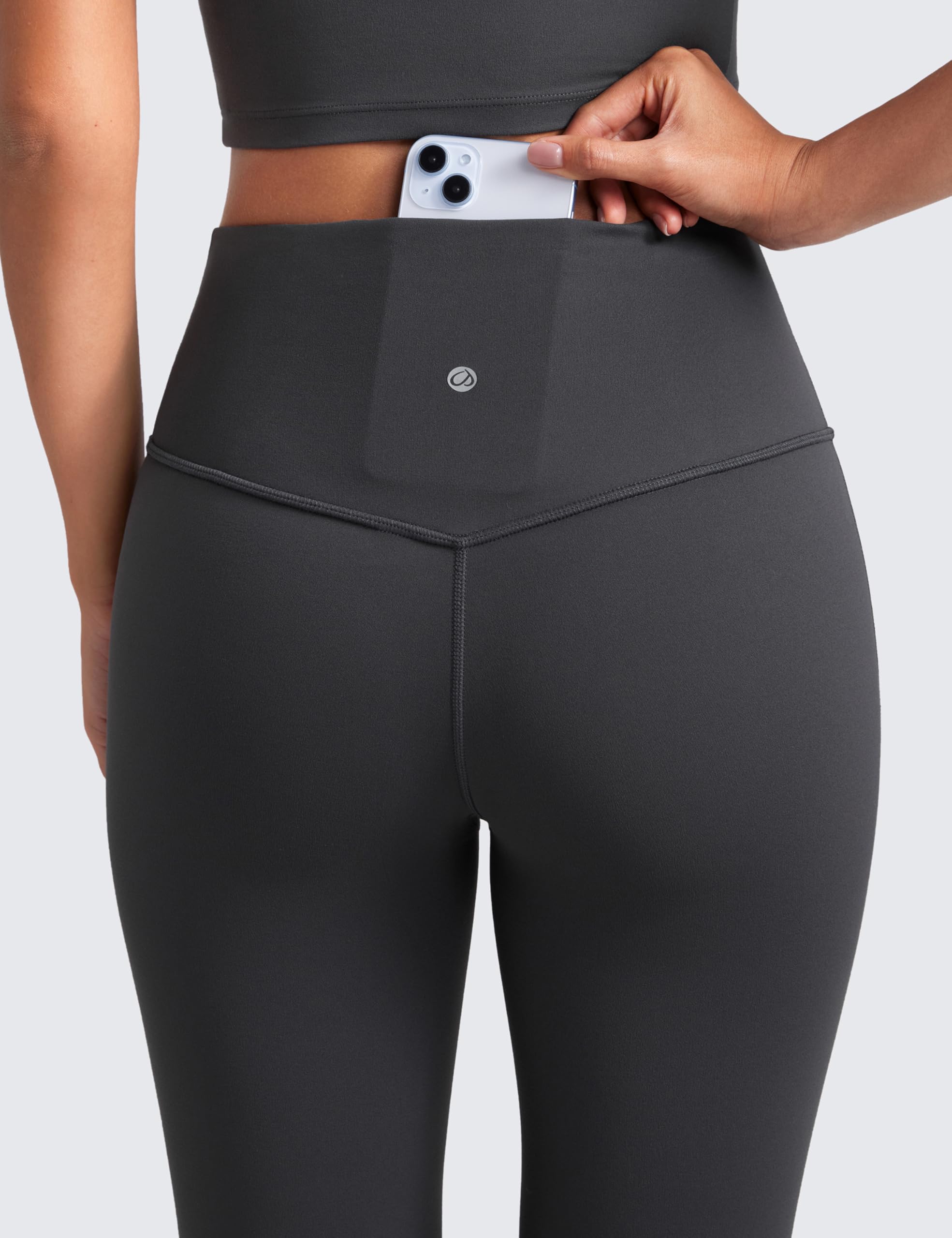 CRZ YOGA Butterluxe Leggings Svasati - 74/79/81/85cm | Estremamente Morbido, Compressione Leggera, Yoga, Casual, Tasca Nascosta Posteriore, A Vita Alta, per Donna