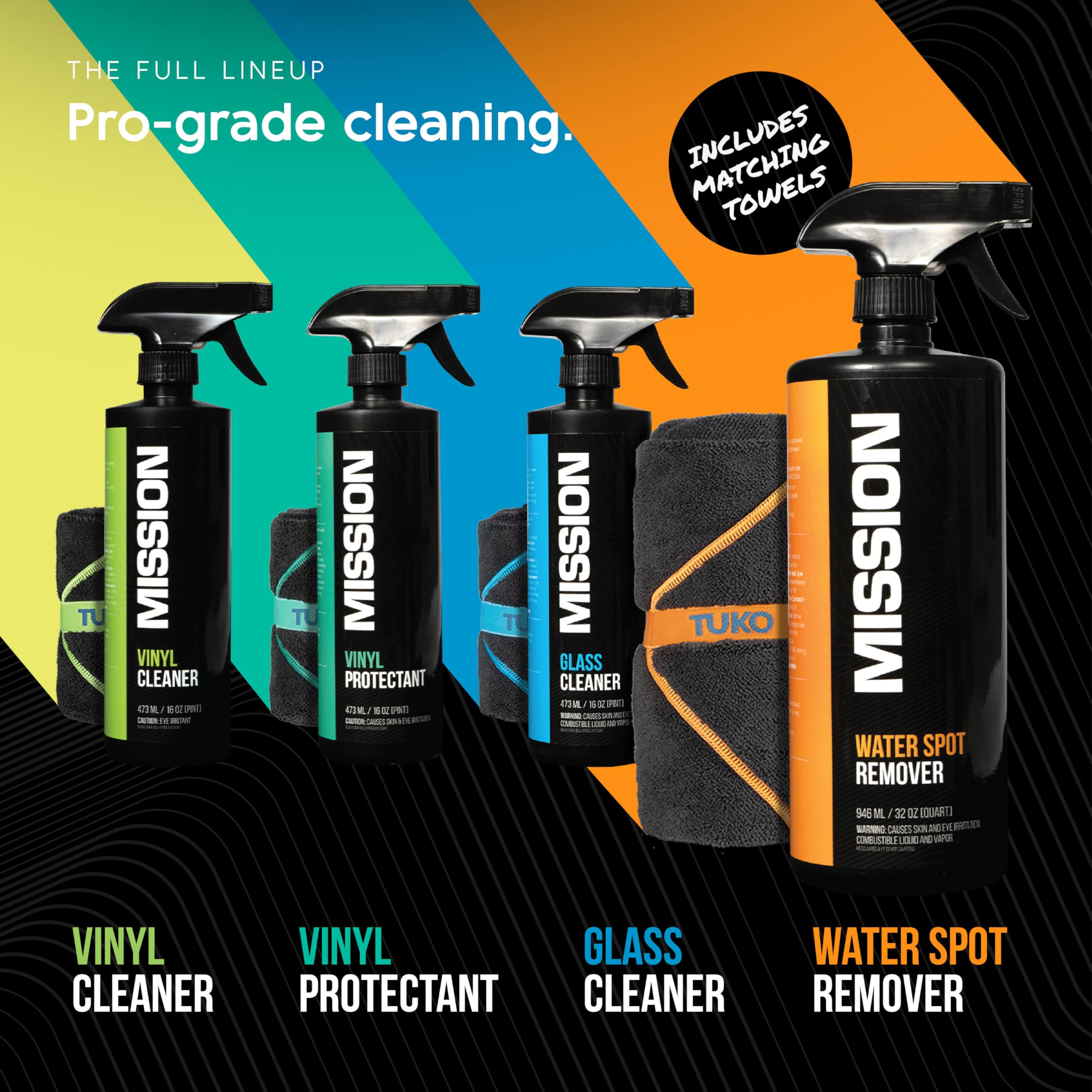 MISSION Boat Gear Detailing and Cleaning Accessories Kit for Pontoons, Tow Boats, and Jet Skis