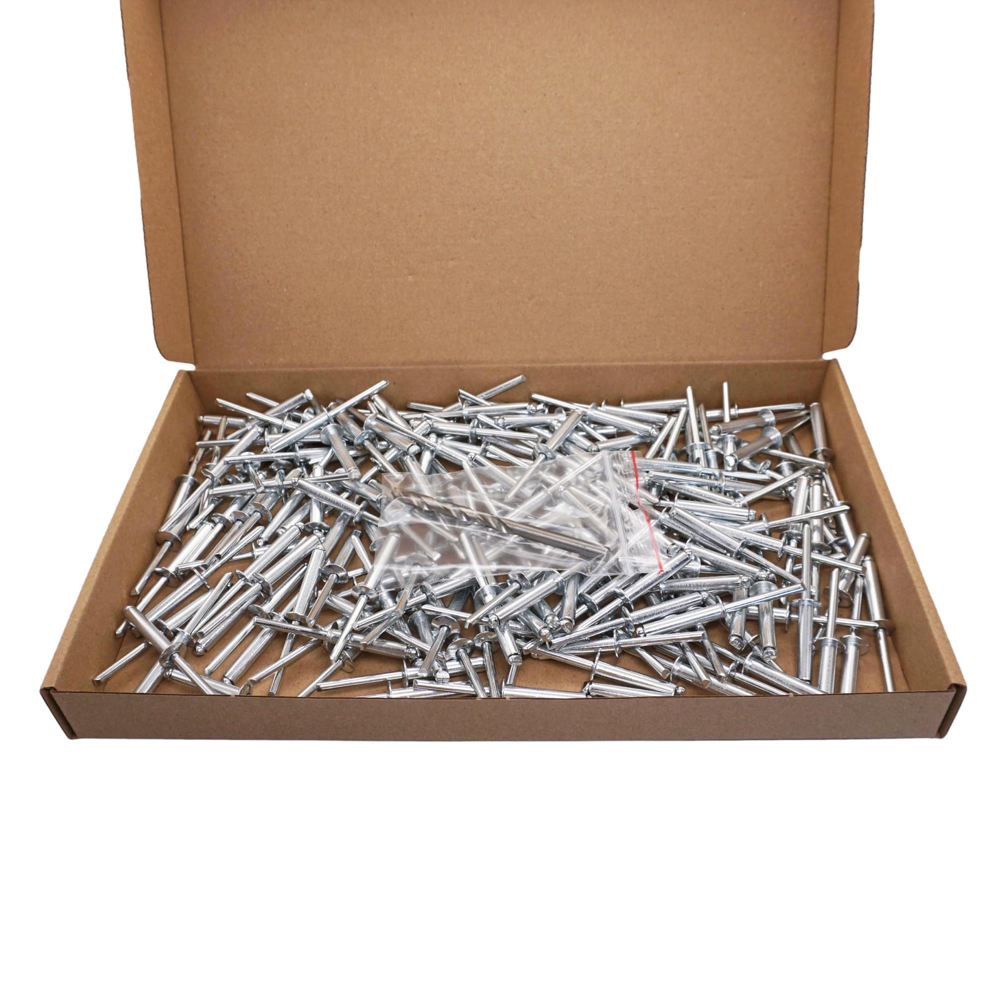 SKIR'CO (180 pcs) Zinc Plated Steel Blind Rivets 6.0 x 30 mm, Steel Mandrel, Pop Rivets, Dome Head, DIN 7337 Rivets, Drill Bit Included - Image 4