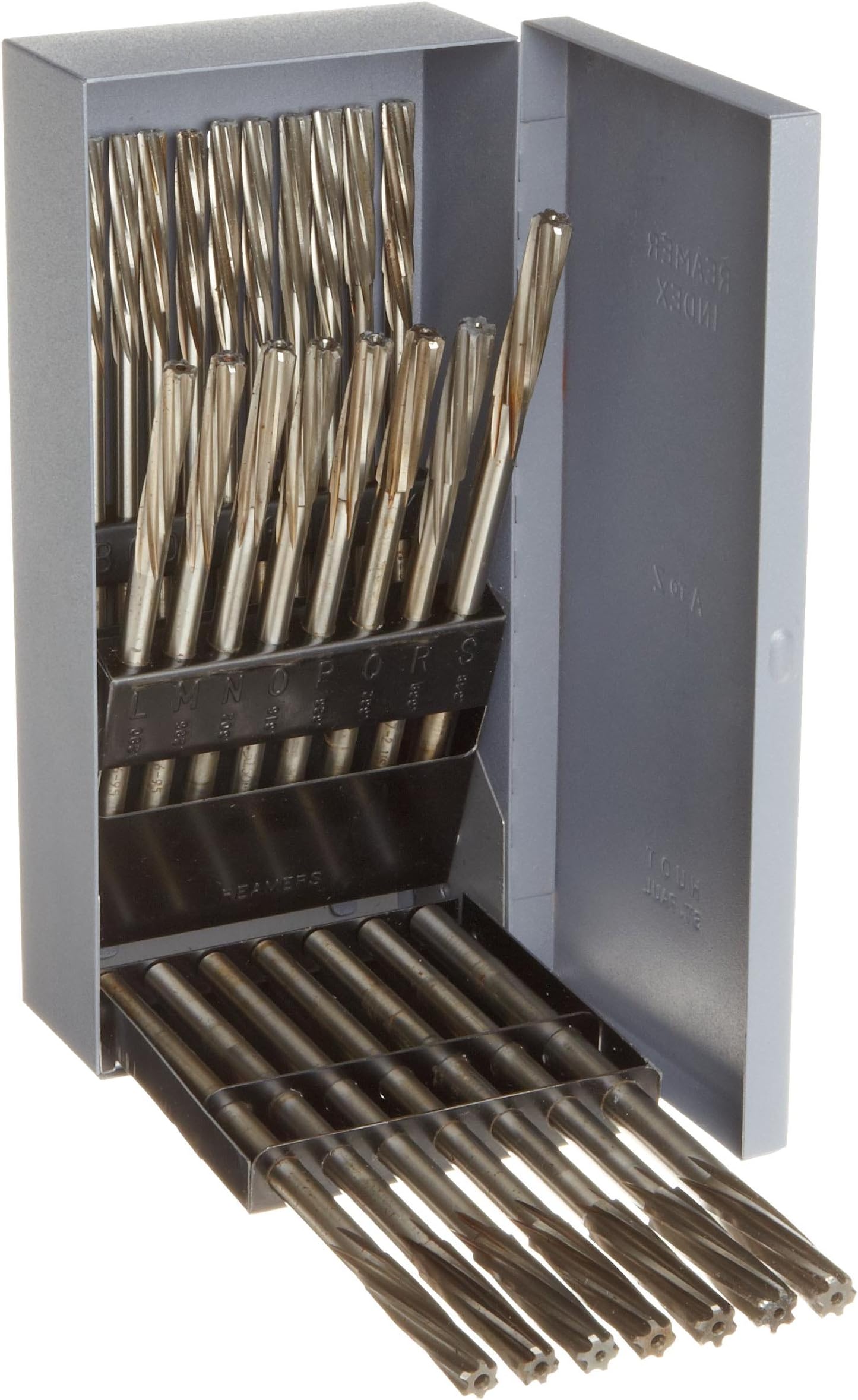Alvord Polk127-S-15 High-Speed Steel Chucking Reamer Set, Left Hand Spiral Flute, Uncoated Finish, 26-Piece, A -Z Letter Sizes