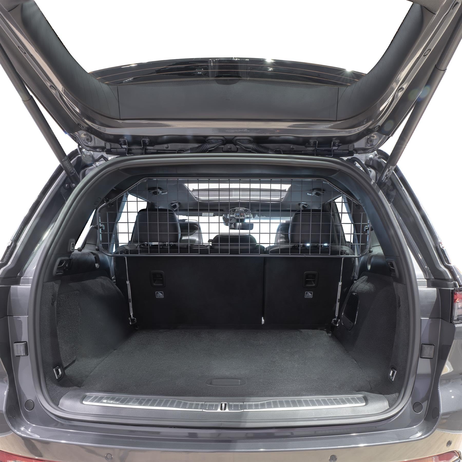 Travall Grille de séparation pour chien compatible avec Jeep Grand Cherokee (2021) - Protection de coffre spécifique au véhicule - Grille de séparation - Répartiteur de charge - En acier robuste