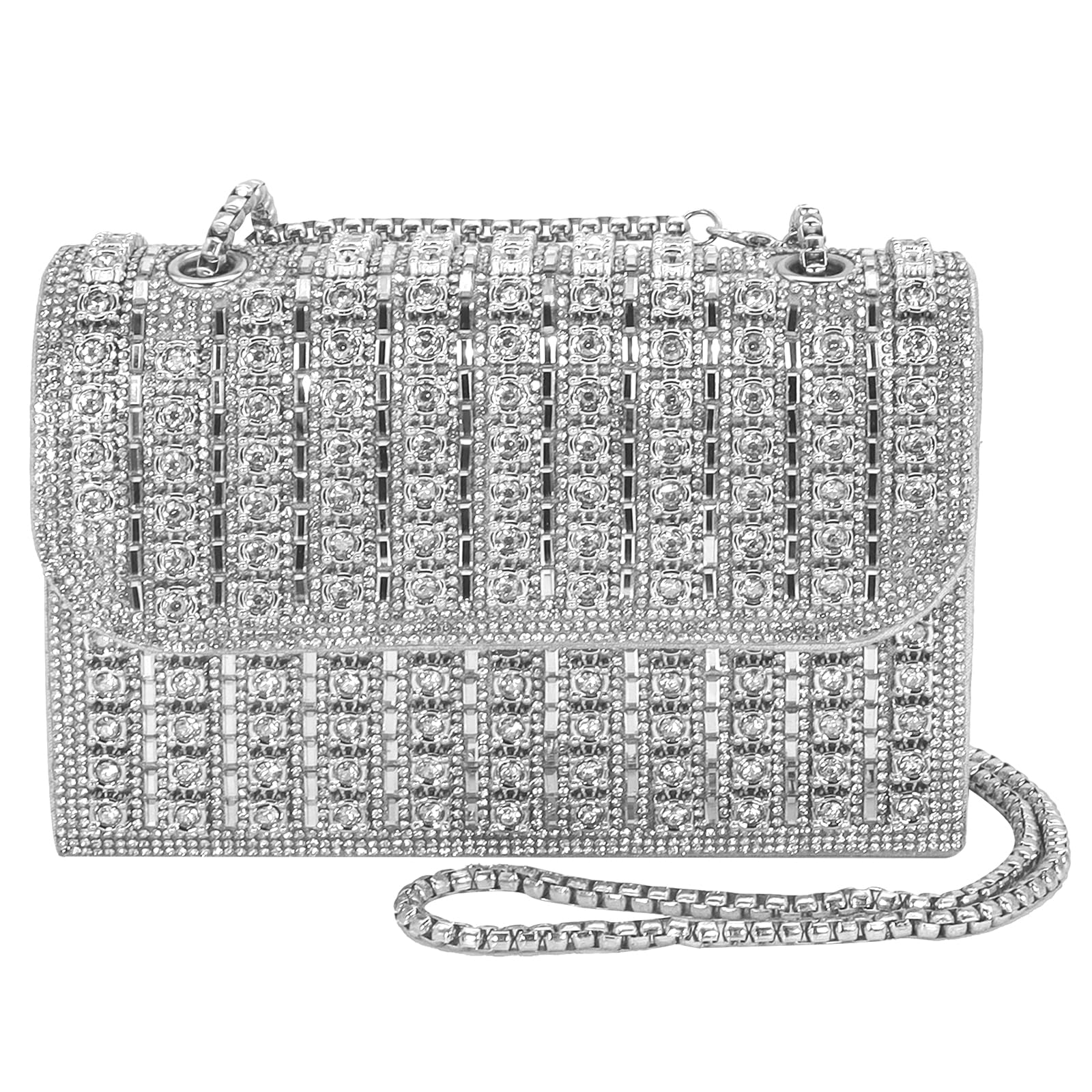 Gold Rhinestone Golden Damen-Clutch-Geldbörse mit Strasssteinen, Silber Abendtasche für Damen für Cocktail, Abschlussball, Hochzeit, Party