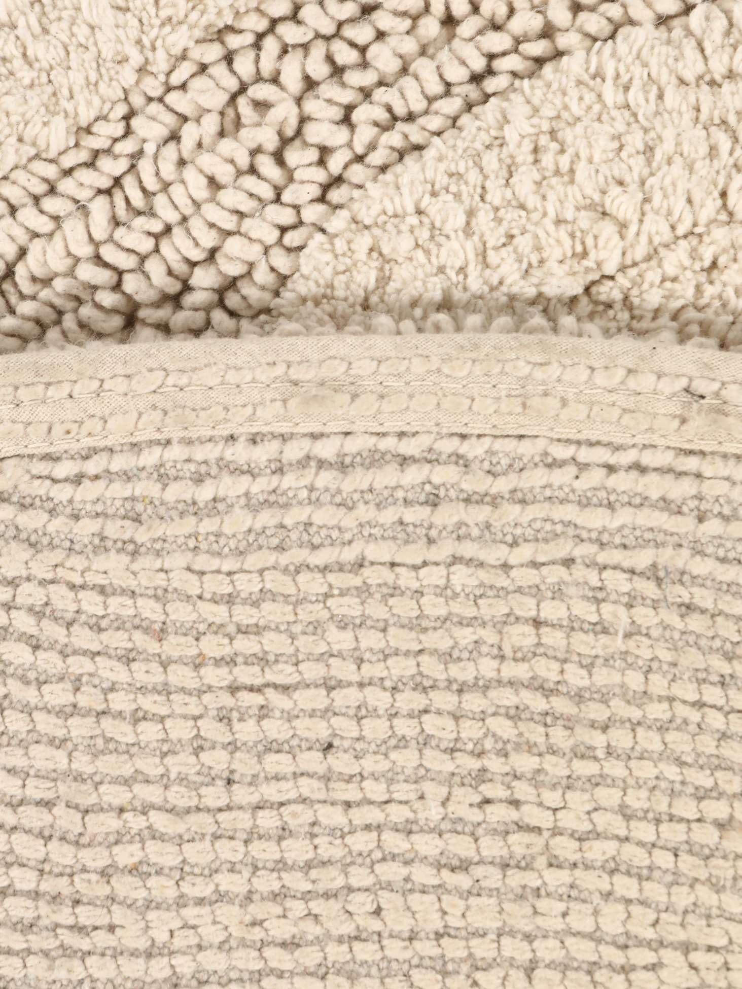 RugVista Breeze Tappetino da bagno, Rotonda, Ø 90 cm, Bianco crema Beige | Moderni, Pelo medio, Lavabile in lavatrice, Oeko-Tex 100, Antiscivolo, Bagno