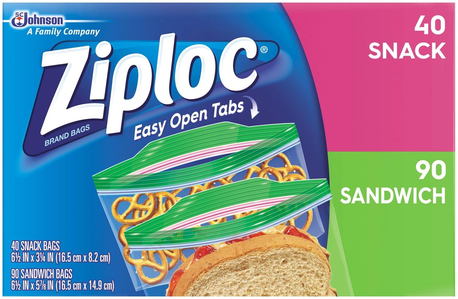 Ziploc Sandwich and Snack Lunch Pack, 130.0 Count