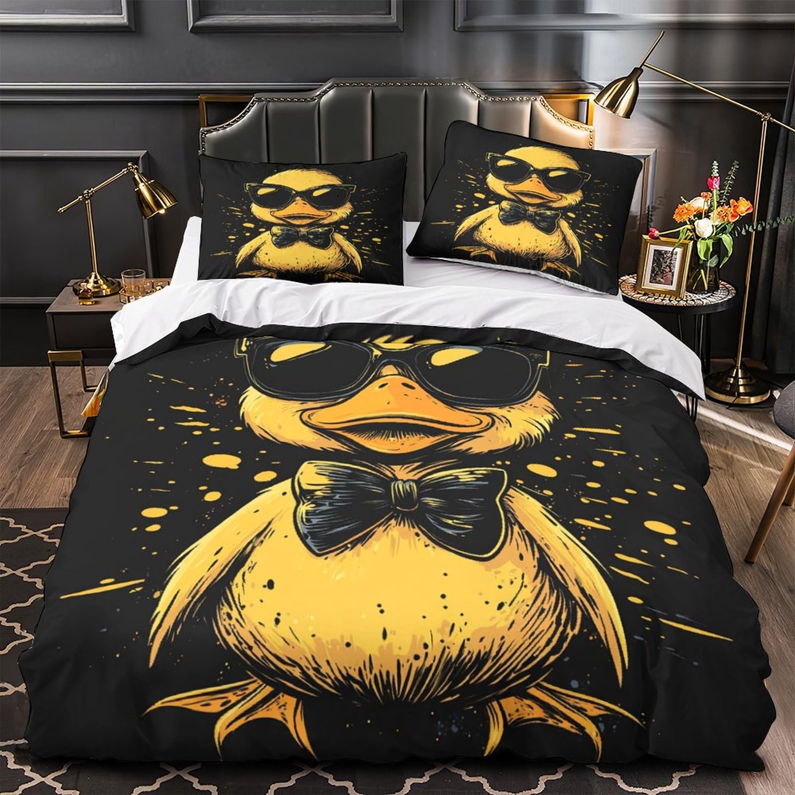 Housse de couette légère et résistante imprimé 3D pour lit double