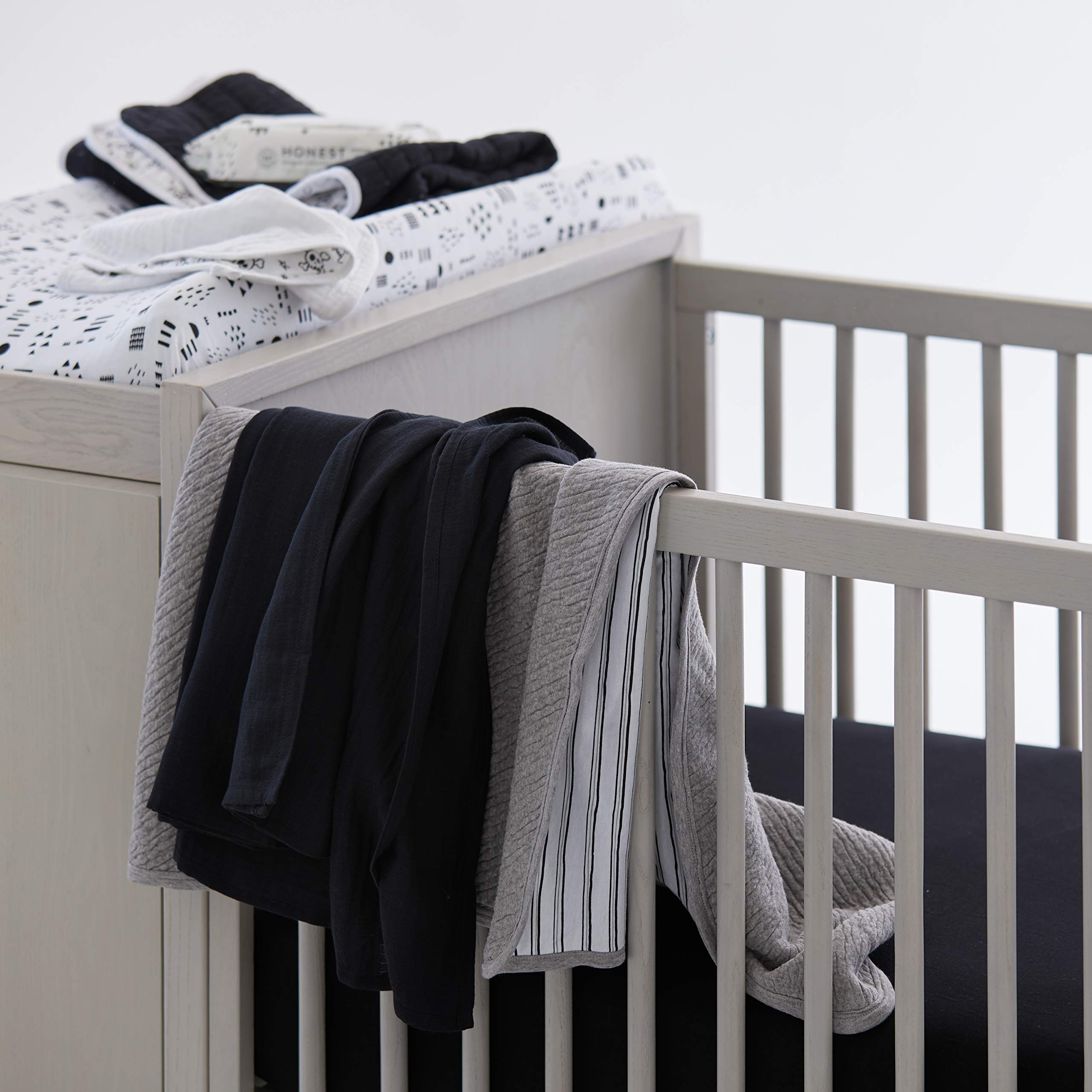 The Honest Company Organic Cotton Changing Pad Cover Pantoufles pour bébés et bambins Mixte bébé