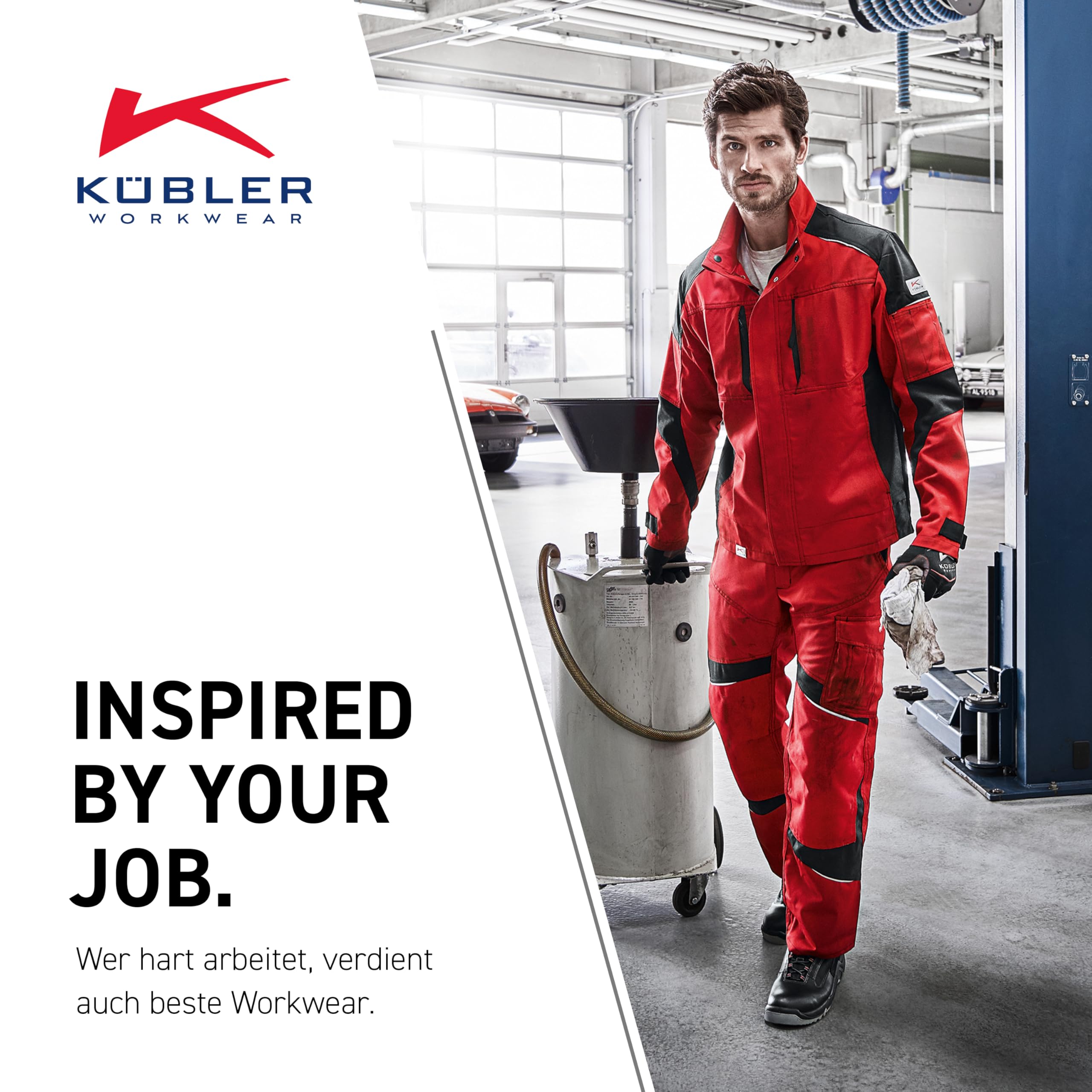 Kübler 12505365-4897-M Classiq Activiq - Chaqueta de trabajo (talla M), color azul oscuro y gris