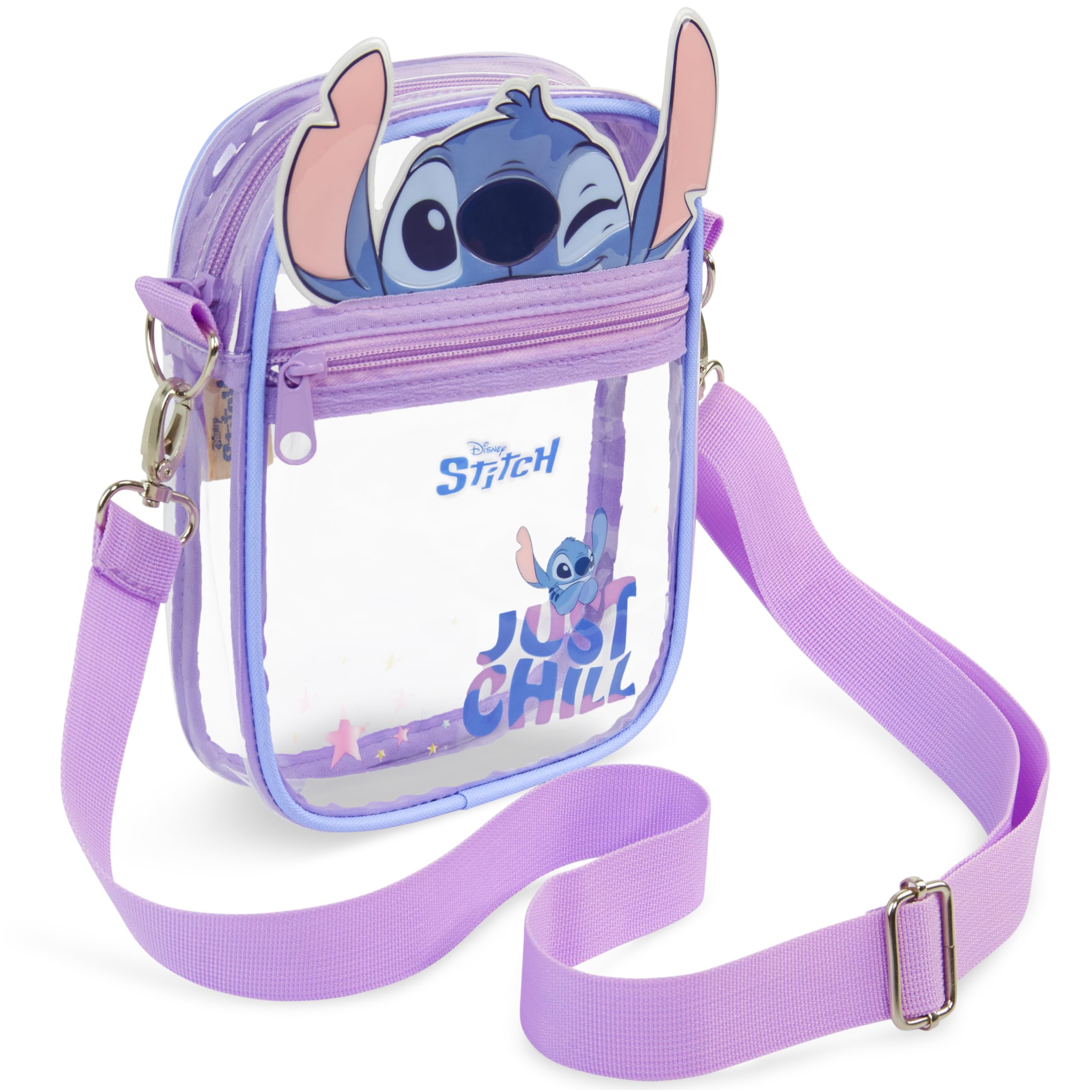 Get Trend Disney Stitch | Reine des Neiges | Minnie Mouse Sac Bandoulière Enfant Fille, Sac Transparent Fermeture Eclair et Bandoulière Réglable