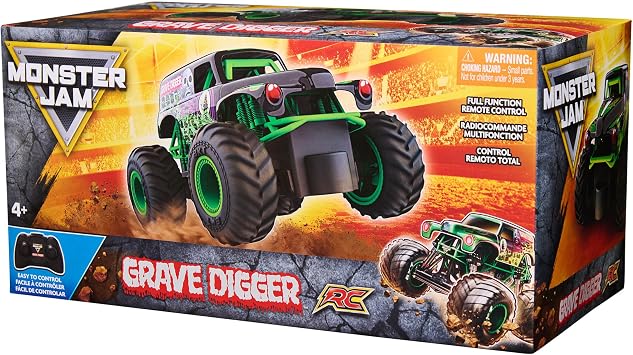 Monster Jam Official Grave Digger Remote Control Monster Truck 1:24 Scale 2.4GHz For Ages 4+