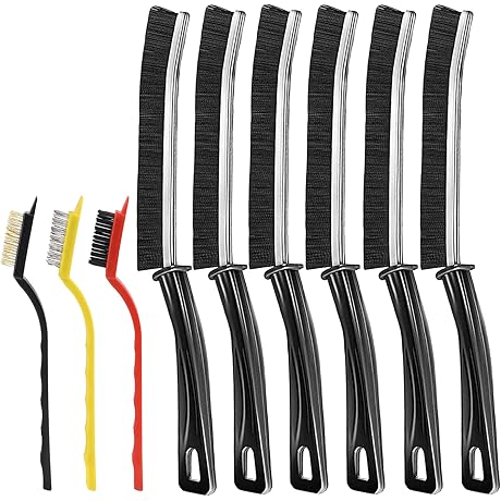 9-Piece Showerhead Cleaning Brush Kit: Tackle Grout, Tracks, and More