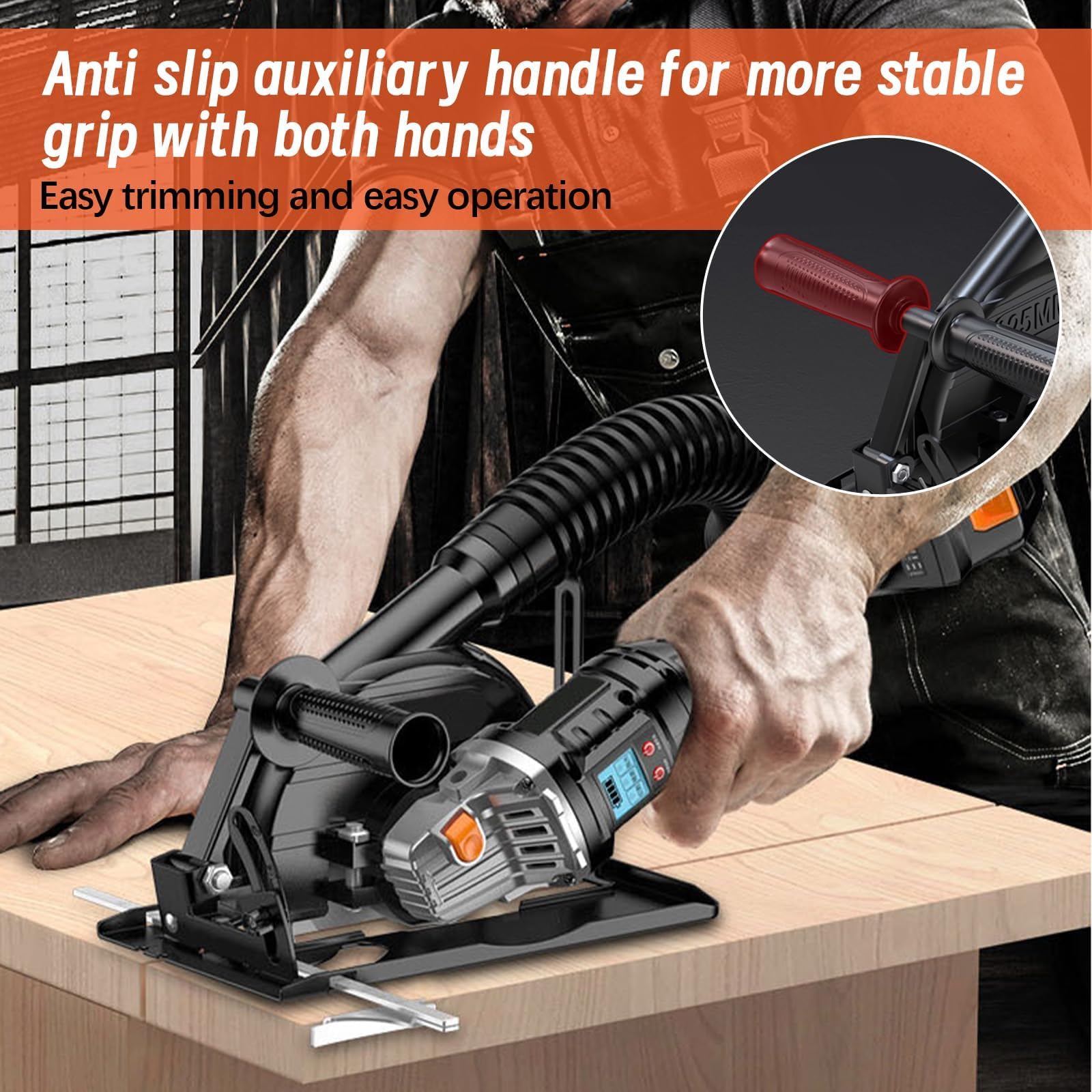 Kit de Soporte para Amoladora Angular 100-125 mm, Accesorios para Amoladora Angular, Ángulo Ajustable y Profundidad de Corte de 0-40 mm