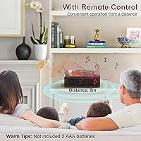 Vista 5 de Portable CD Player Bluetooth with Speakers - Lehwey Desktop CD Players for Home, Built-in Dual Stereo Speakers, FM Radio, Repeat, Remote Control