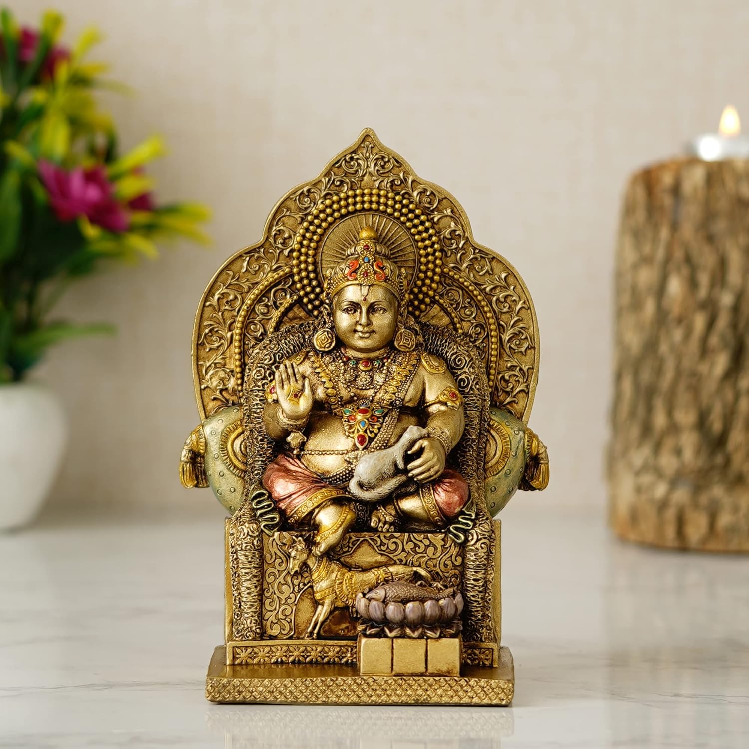 Buy Mukundra Art N Craft 7" Poly Resin Lord Kuber Statue for Wealth and