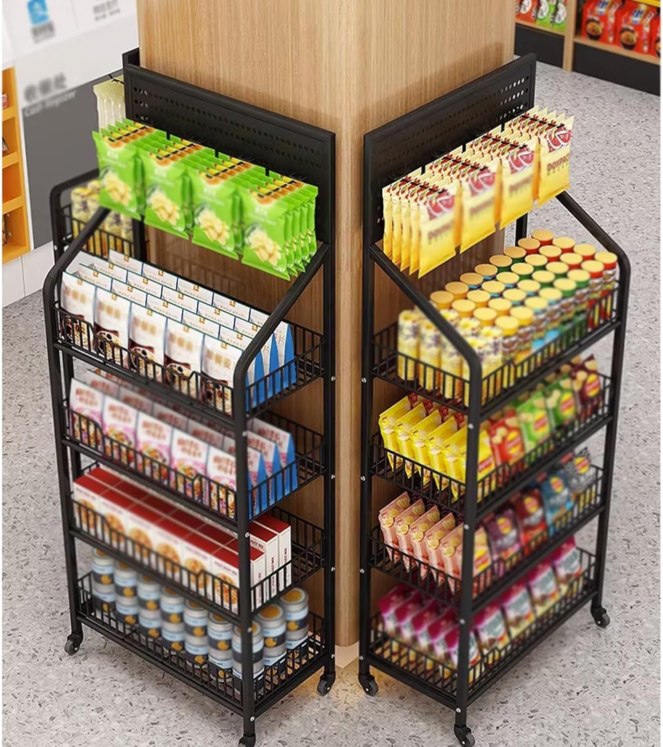 スーパーの棚 スーパーマーケット小売ディスプレイラック、金属