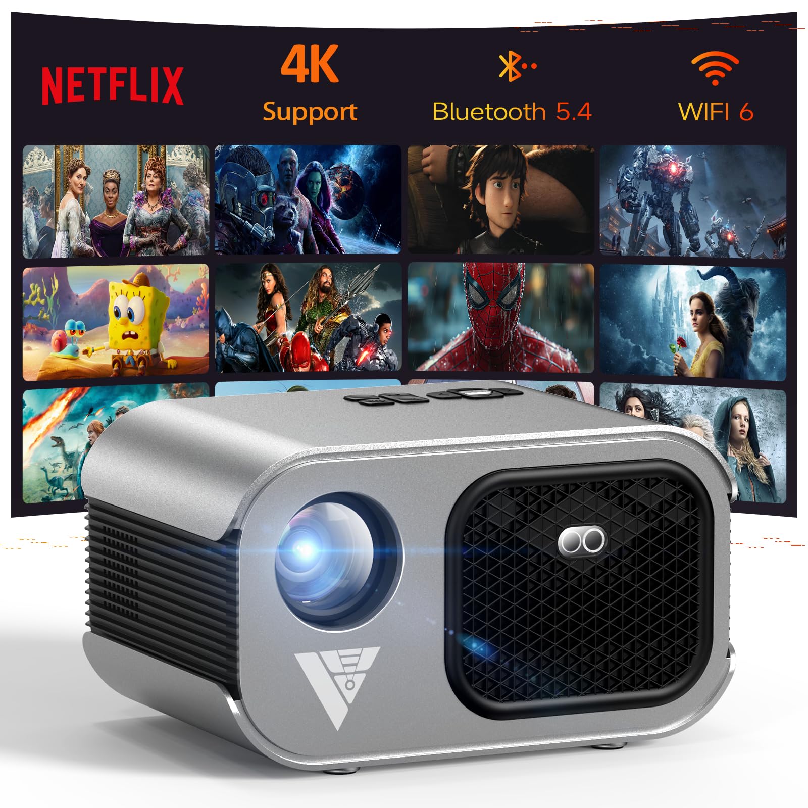 Amazon.com: Mini Projector with WiFi and Bluetooth 4K Support