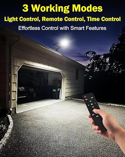 Miniatura 6 de Engrepo Luces solares para exteriores  Luces de inundación LED impermeables IP65 de 15000 lm con control remoto, luz de calle de seguridad del