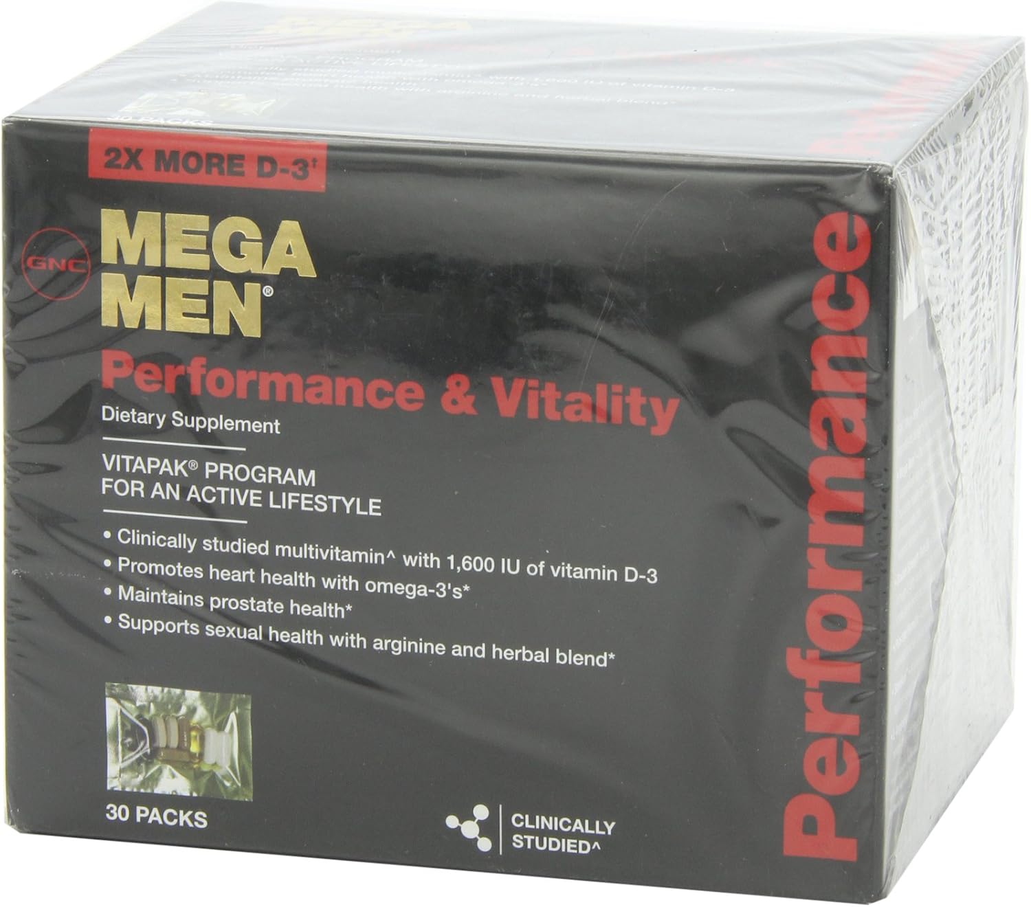 GNC MEGA MEN Performance and Vitality 30 Packs NEW and IMPROVED