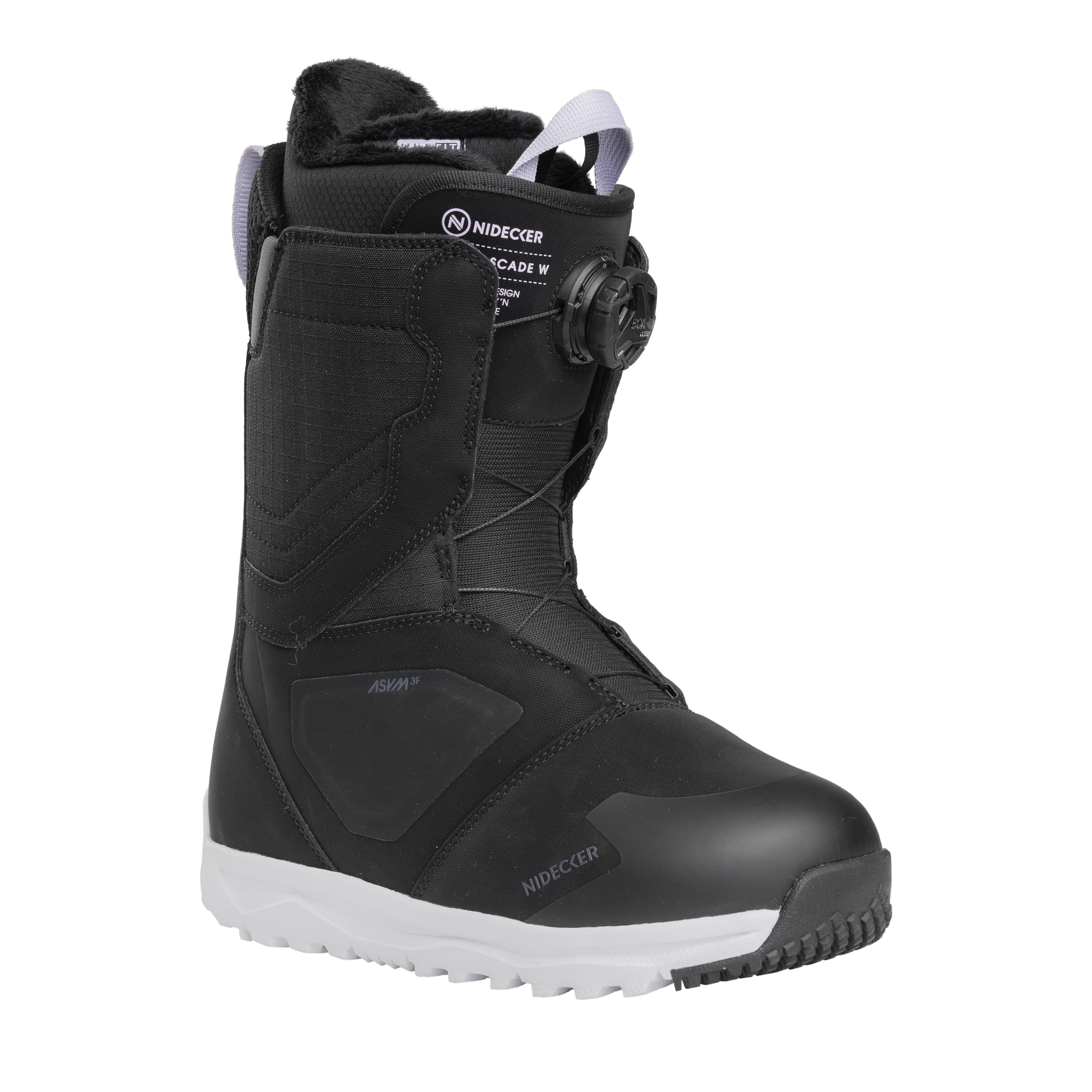Nidecker Cascade W Boa Women Snowboard Boots, Black, 7
