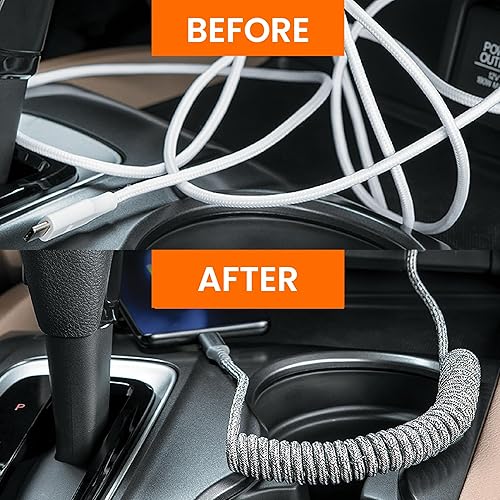 Miniatura 3 de Ventev Helix 14 In Expandable iPhone Cable  Fast Charging USB-A to Lightning Cable  Coiled MFi Certified iPhone Charger Cord  No Tangle Cord,