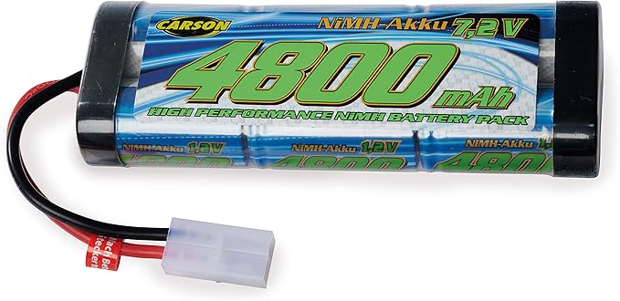 Carson 500608228-7,2V/4800mAh NiMH Race Tam - Batería Recargable con Conector Tamiya para Coche teledirigido, batería de Repuesto para Coche teledirigido, Modelo Multicolor